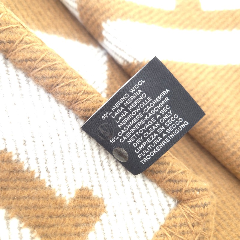 Hermès Gris Fonce 毛毯/休閒毯 金棕-4