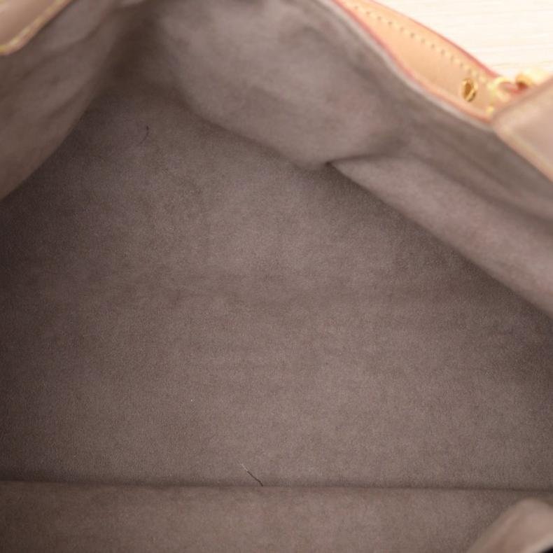 LOUIS VUITTON(路易威登) 中古 金扣手提包 黑三彩 PVC-12