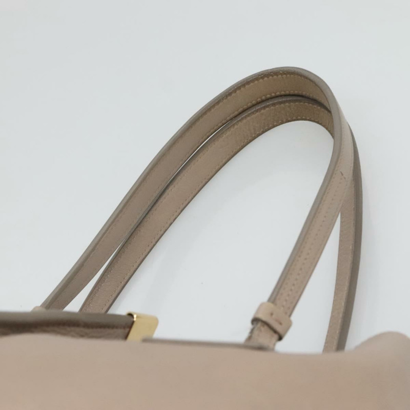 【日本直送】Chloe Vic 手提包 皮革 米色金色 正品 PP843-7