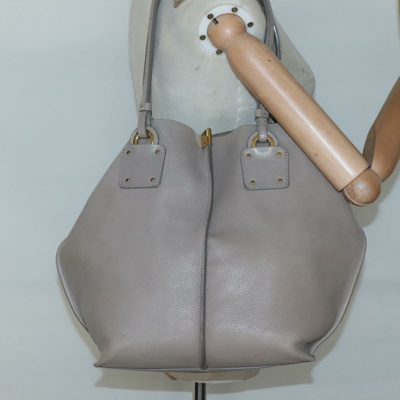 【日本直送】Chloe Vic 手提包 皮革 米色金色 正品 PP843-21
