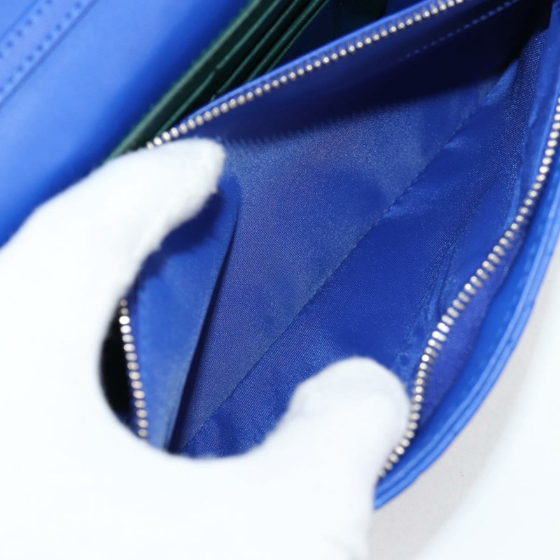 【日本直送】Christian Dior Canage 鏈條肩背包，皮革材質，藍色/銀色，正品，貨號 118920SM-9