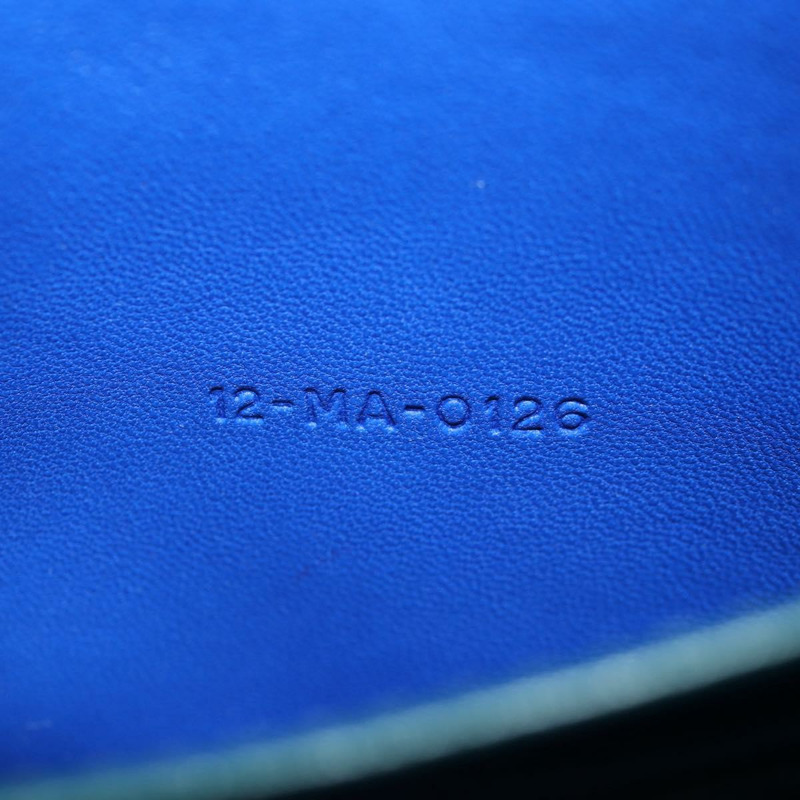 【日本直送】Christian Dior Canage 鏈條肩背包，皮革材質，藍色/銀色，正品，貨號 118920SM-10