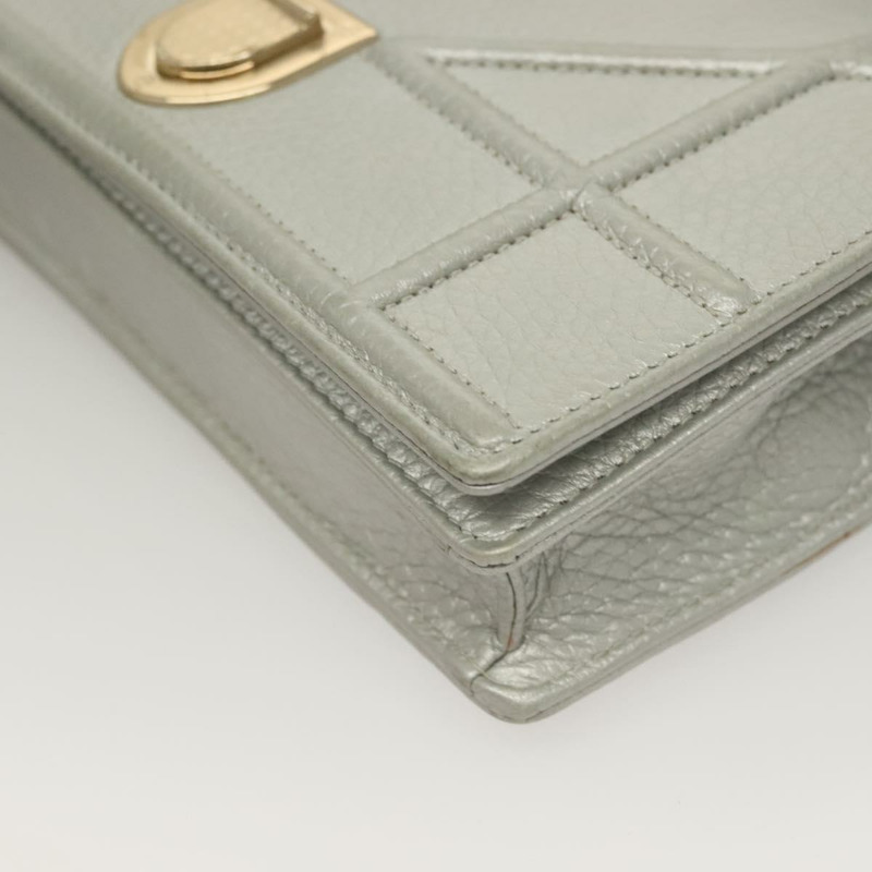 【日本直送】Christian Dior Diorama 鏈條單肩包 皮革 銀色 正品 gh272-13