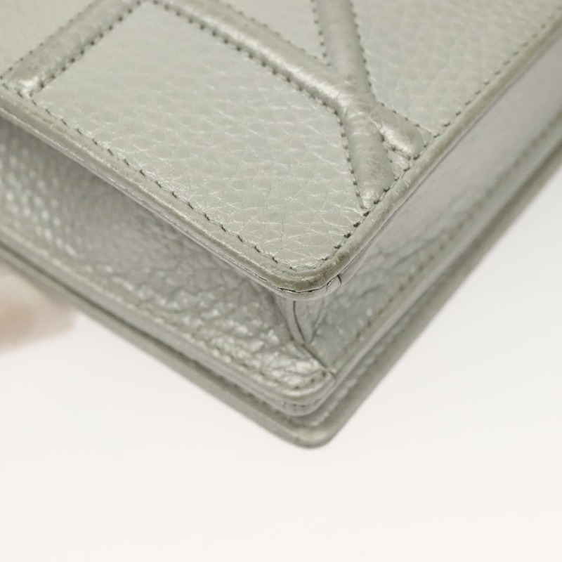 【日本直送】Christian Dior Diorama 鏈條單肩包 皮革 銀色 正品 gh272-14