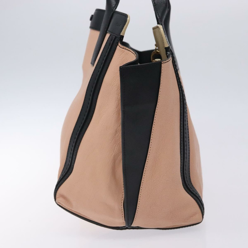 【日本直送】Chloe Alison 手提包 真皮 粉紅色 黑色 正品 gh323-2