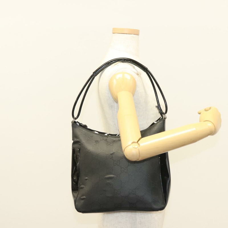 【日本直送】GUCCI GG 帆布單肩包尼龍 Outlet 黑銀 77112 3444 正品 ep9749-22