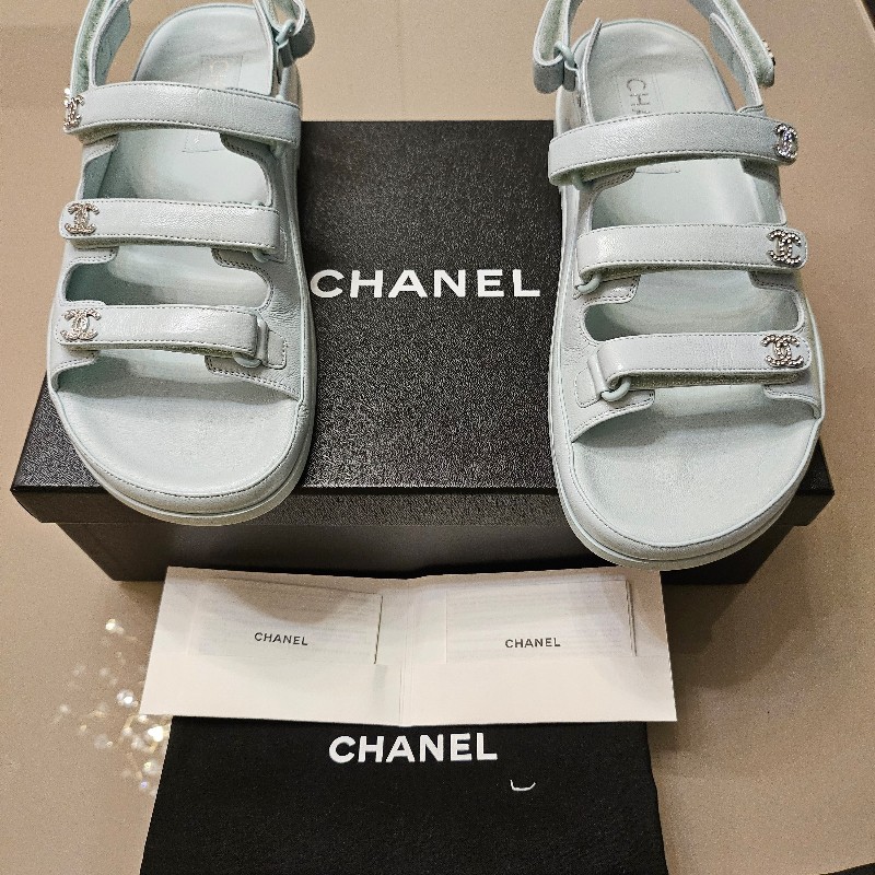 CHANEL寶寶藍涼鞋-0