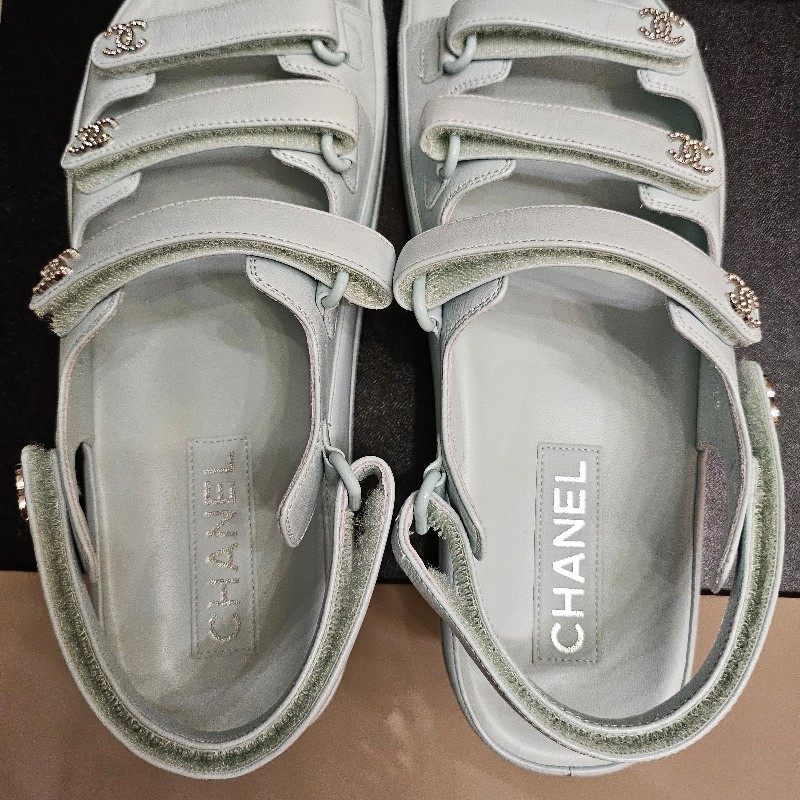 CHANEL寶寶藍涼鞋-4