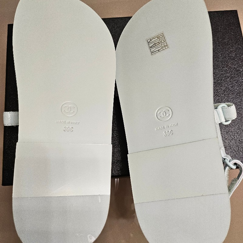 CHANEL寶寶藍涼鞋-5