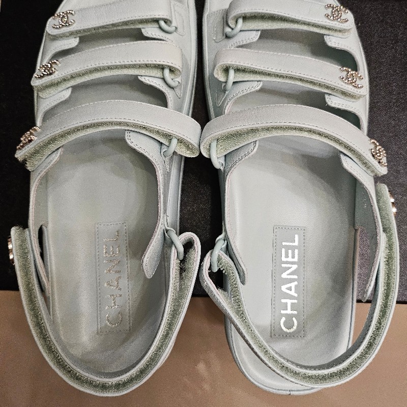 CHANEL寶寶藍涼鞋-11