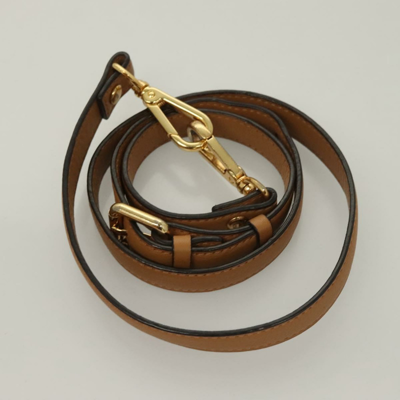 【日本直送】MCM Logoogram Vicetos 手提包 PVC 皮革 2way 棕色金色 Auth 129344-21