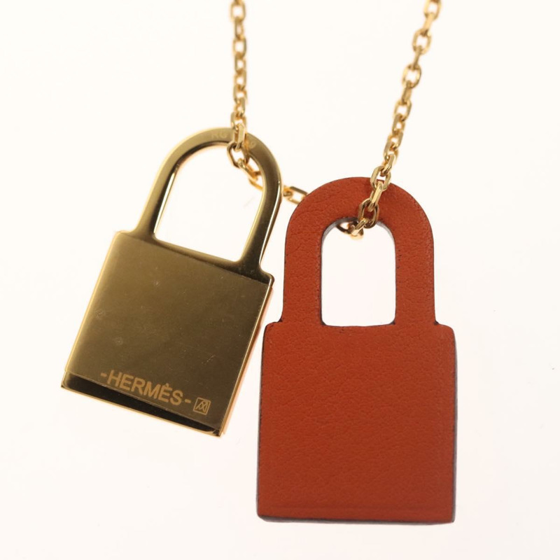 【日本直送】愛馬仕 Orchestral PM 項鍊 金屬 橙色 正品 128890M-8