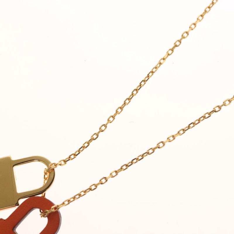 【日本直送】愛馬仕 Orchestral PM 項鍊 金屬 橙色 正品 128890M-13