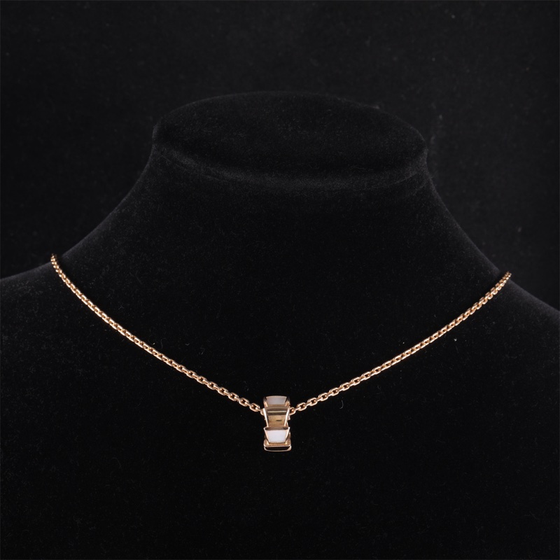 BVLGARI(寶格麗)  18K玫瑰金 白貝母 玫瑰金 Serpanti 蛇骨項鏈 項鏈 18K-0