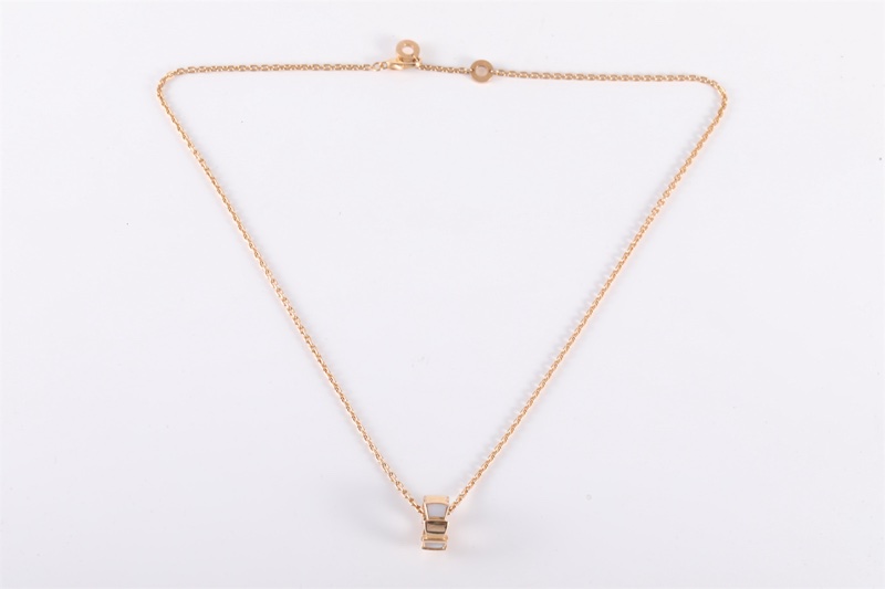 BVLGARI(寶格麗)  18K玫瑰金 白貝母 玫瑰金 Serpanti 蛇骨項鏈 項鏈 18K-5