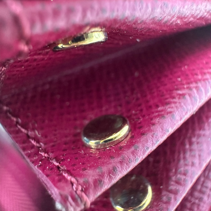 LV 經典老花拼紅色拉鍊款 卡片包-7