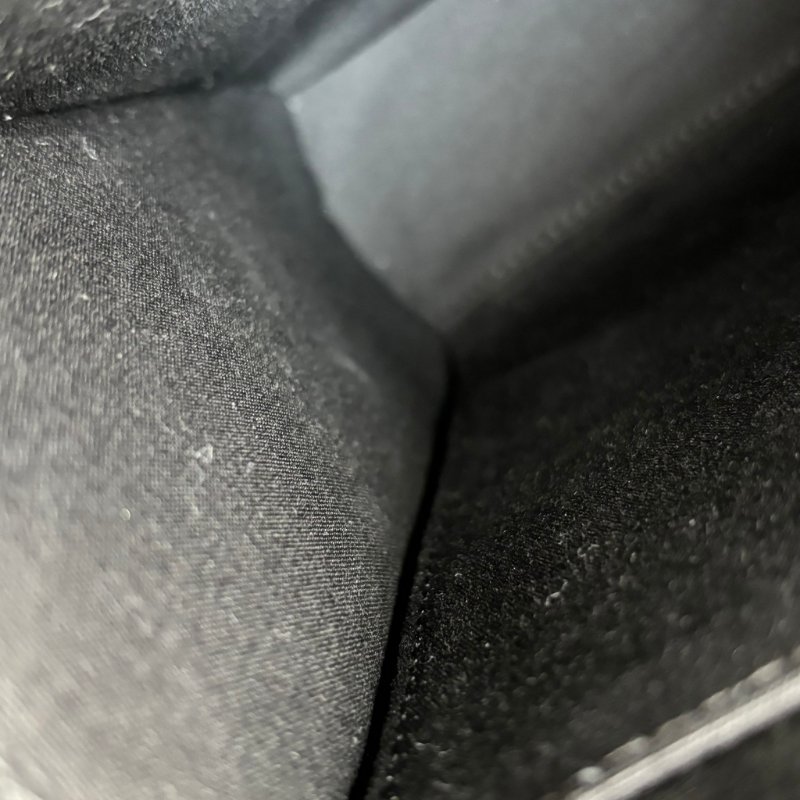 ::Christian Dior:: Safari North-South黑色緹花布拼接牛皮銀釦手提斜背包 琴譜包-24