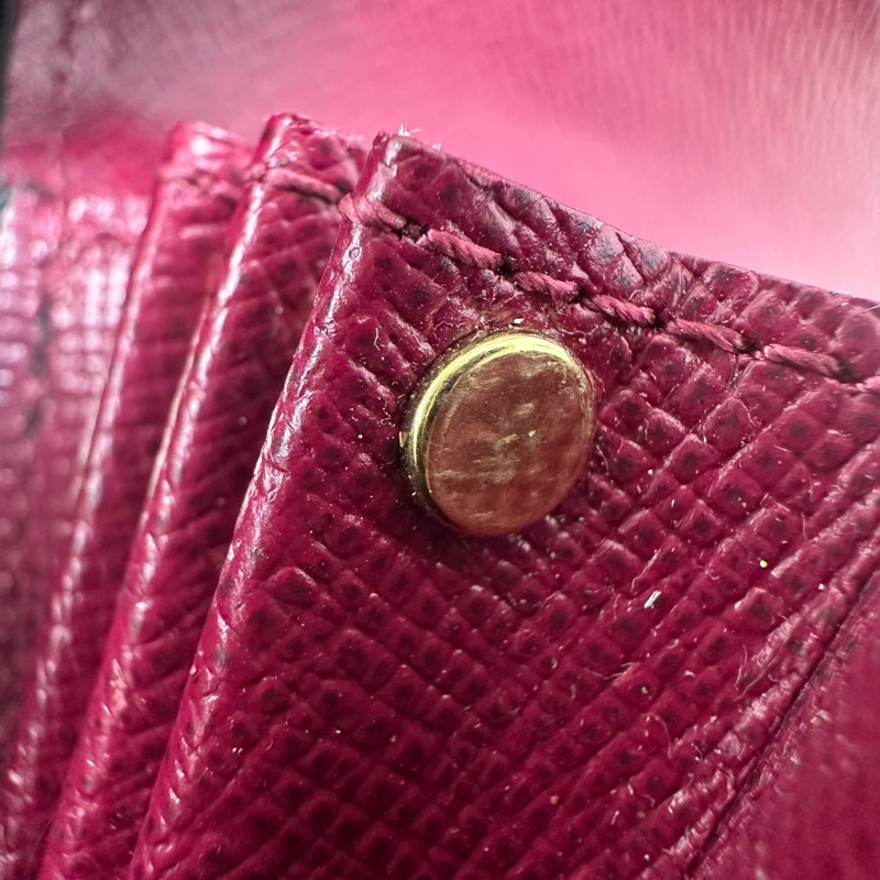 PRE OWNED LV 經典老花拼紅色 卡片包-17