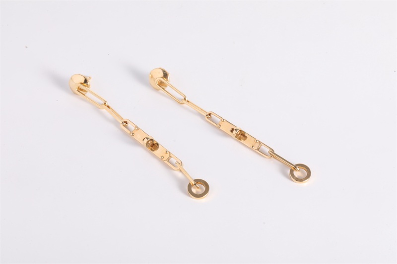 HERMES(愛馬仕)  18K黃金 黃金 kelly 流蘇 耳環 18K-1