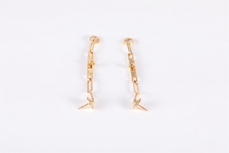 HERMES(愛馬仕)  18K黃金 黃金 kelly 流蘇 耳環 18K-2
