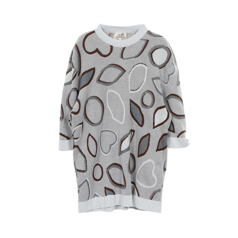 愛馬仕 Valentin Valentine 針織棉質布料 藍色多色 二手男款-0