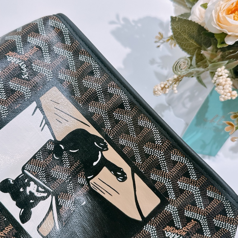 TK1753 GOYARD 戈雅迷你手拿肩帶包包ANJOU MINI TOTE BAG WITH DOG PRINT-21