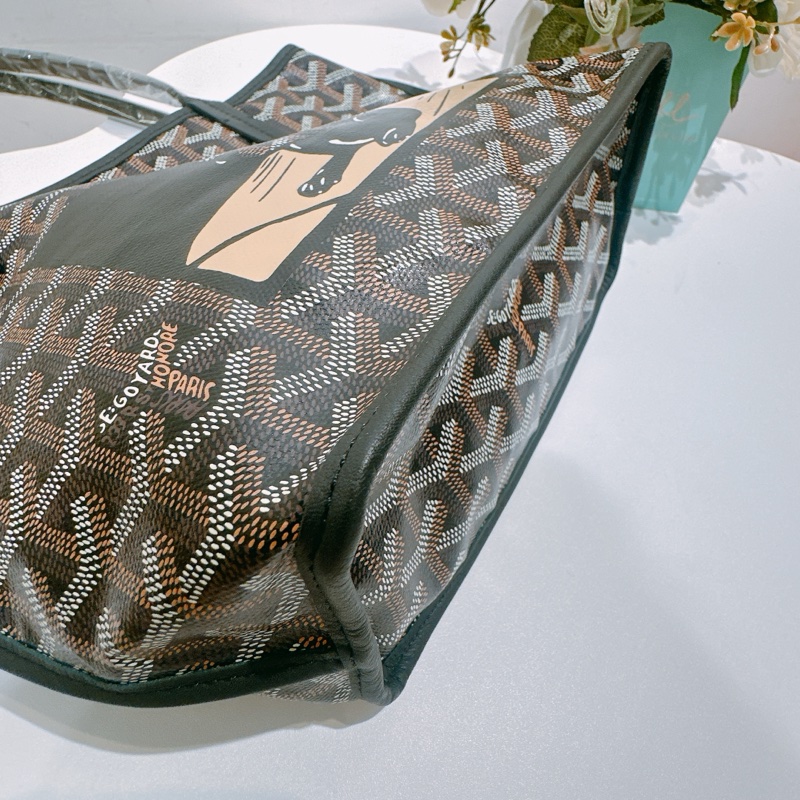 TK1753 GOYARD 戈雅迷你手拿肩帶包包ANJOU MINI TOTE BAG WITH DOG PRINT-28