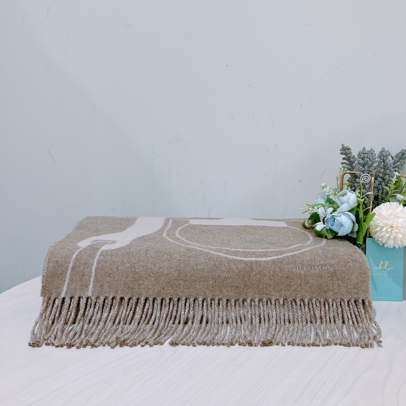 TK1759 HERMES 愛馬仕馬具圖案全羊毛頸巾METAL EQUESTRE SCARF CASHMERE 40CM X 170CM-0