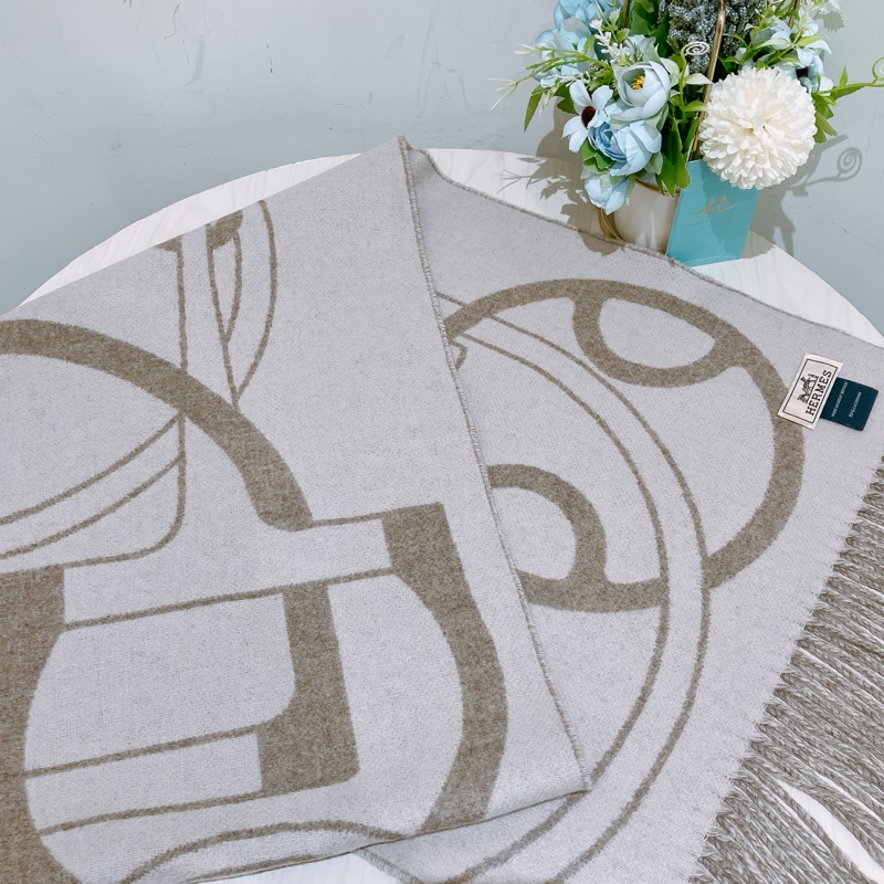 TK1759 HERMES 愛馬仕馬具圖案全羊毛頸巾METAL EQUESTRE SCARF CASHMERE 40CM X 170CM-4