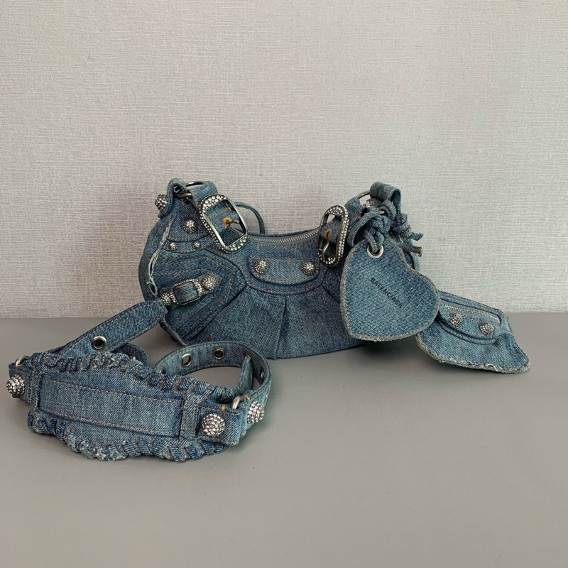 Balenciaga 牛仔機車包-1