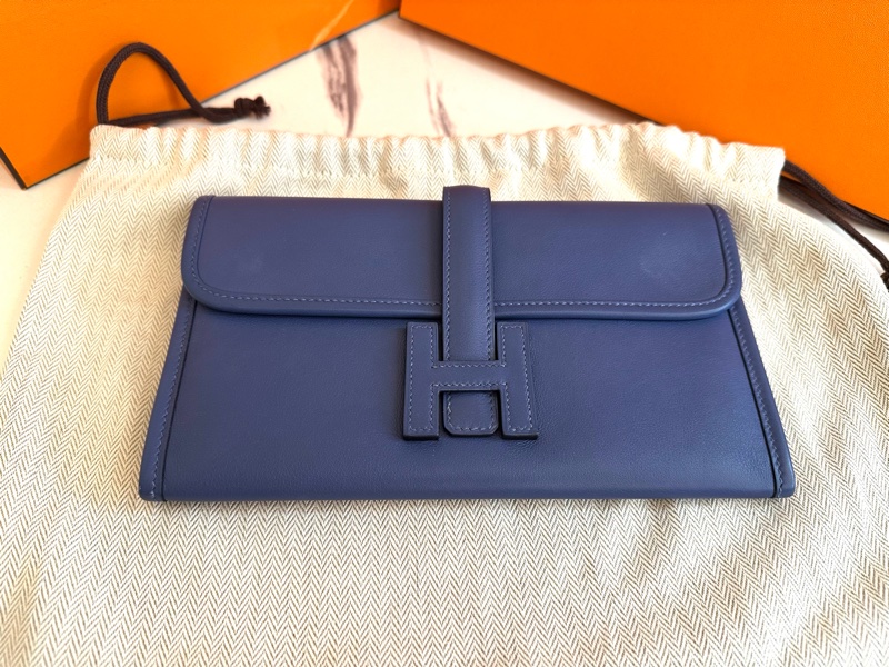 Jige Clutch elan 20cm 手拿包 藍色 附零錢+卡夾層-0