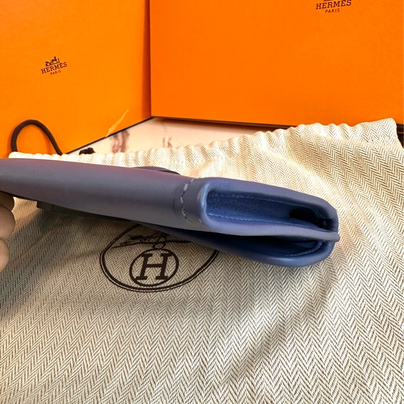 Jige Clutch elan 20cm 手拿包 藍色 附零錢+卡夾層-4