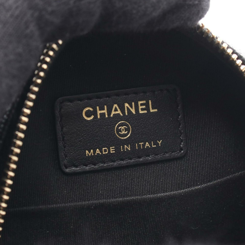 CHANEL CC Filigree 小牛皮單肩包，黑色，AP0365-3