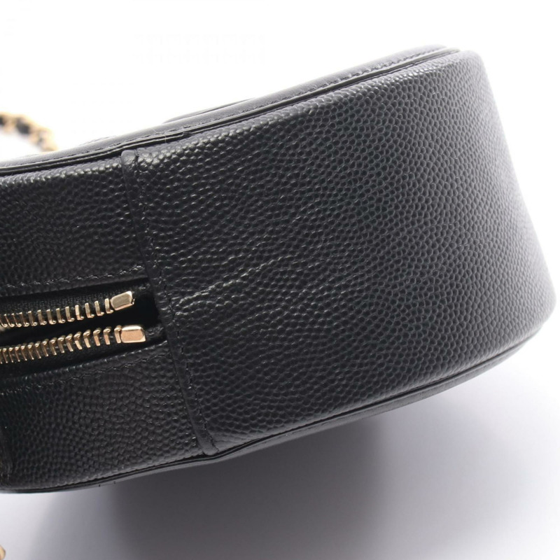 CHANEL CC Filigree 小牛皮單肩包，黑色，AP0365-5