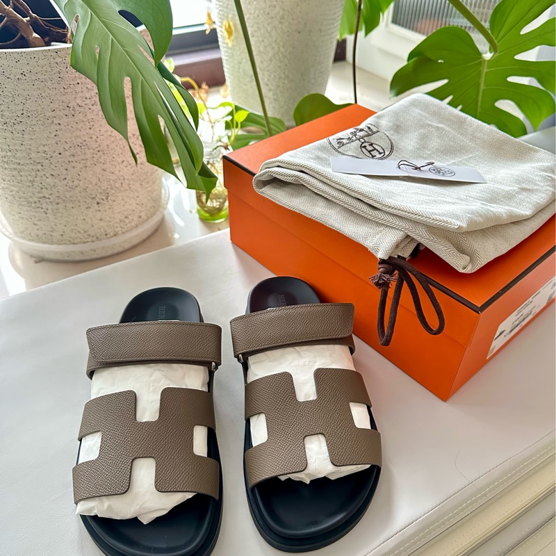 ~~Hermes Chypre 涼鞋/二舊鞋 大象灰~~-0