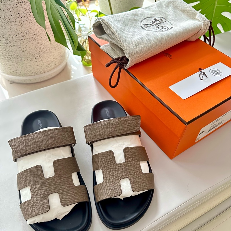 ~~Hermes Chypre 涼鞋/二舊鞋 大象灰~~-1