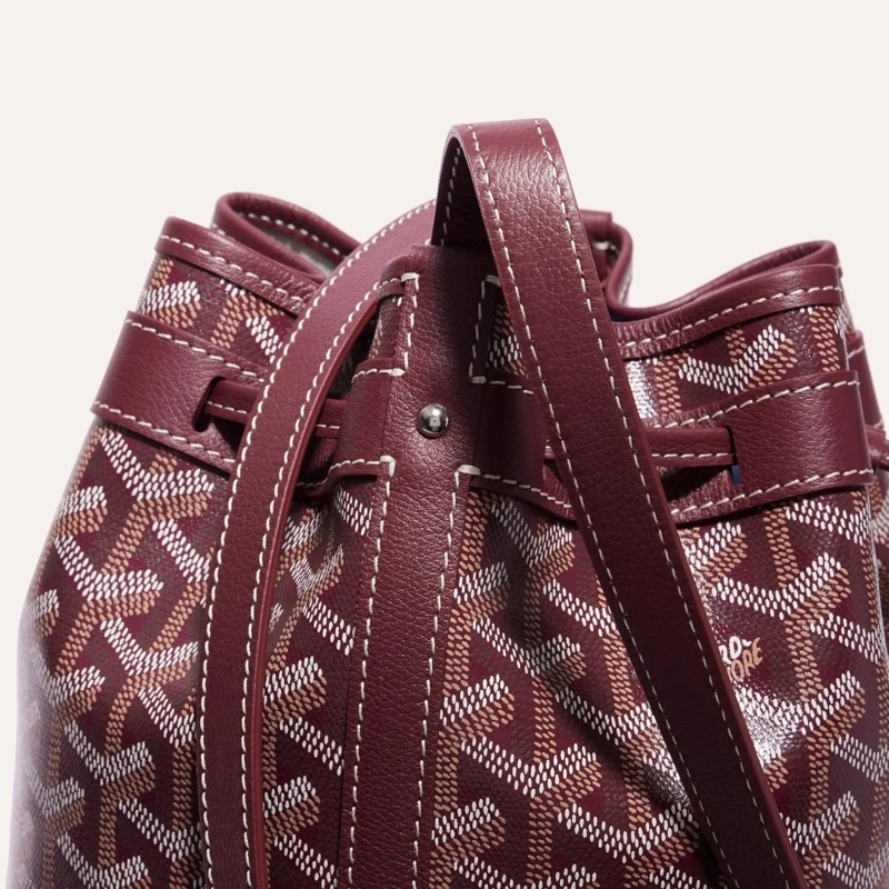 Goyard Petit Flot Bucket Bag 酒紅色抽繩水桶包-5