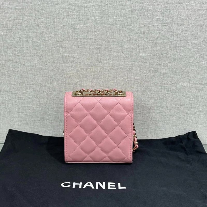CHANEL Trendy ccmini粉金肩背斜背小廢包 11*11*5 99新配件保卡塵袋-5
