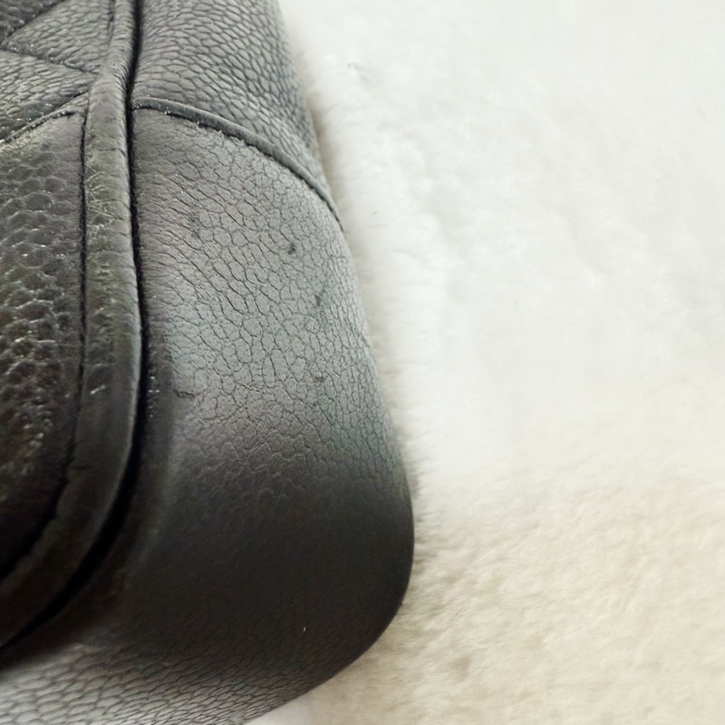 🔥 全網最低價金球肩背包🔥9新Chanel香奈兒金球vintage老香肩背包古董包 黑金荔枝皮 金球托特包 奶粉包 香奶奶-13