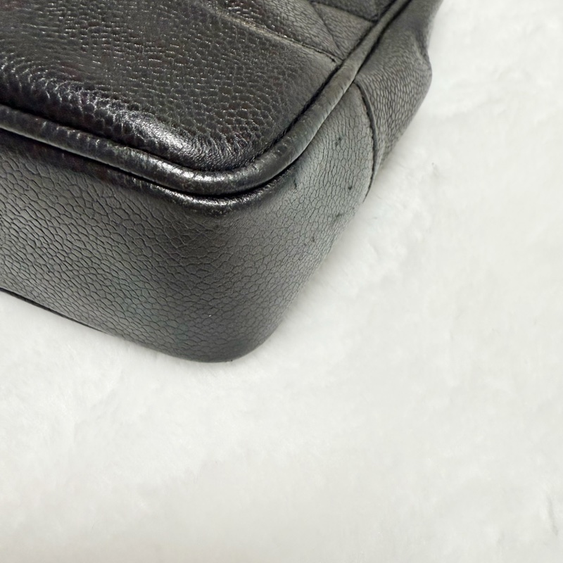 🔥 全網最低價金球肩背包🔥9新Chanel香奈兒金球vintage老香肩背包古董包 黑金荔枝皮 金球托特包 奶粉包 香奶奶-15