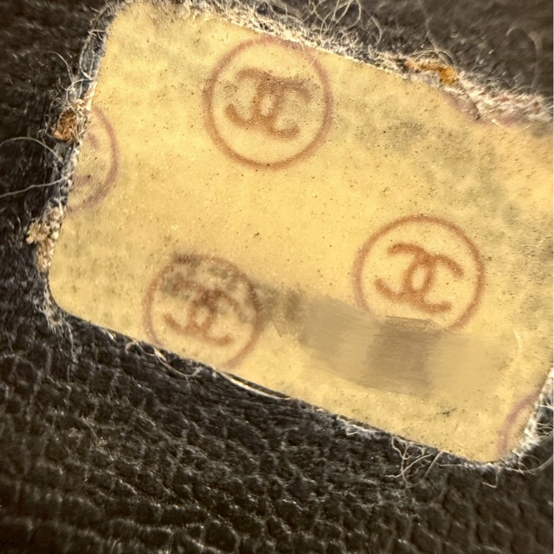🔥 全網最低價金球肩背包🔥9新Chanel香奈兒金球vintage老香肩背包古董包 黑金荔枝皮 金球托特包 奶粉包 香奶奶-30