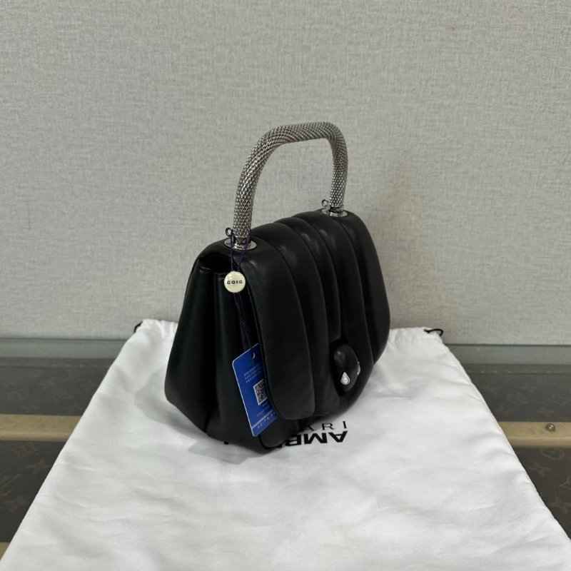 BVLGARI XAmbush黑銀手提斜背蛇頭包 19*16*10 98新配件塵袋-1