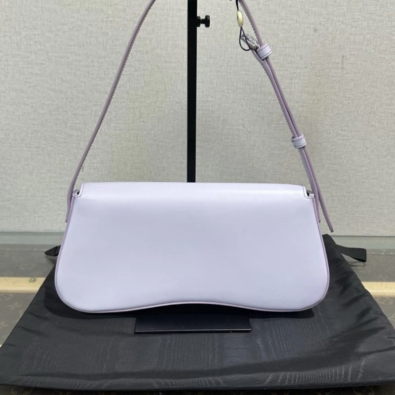 CELINE Lola紫色銀扣手提腋下包29*12*5 98新配件塵袋-5