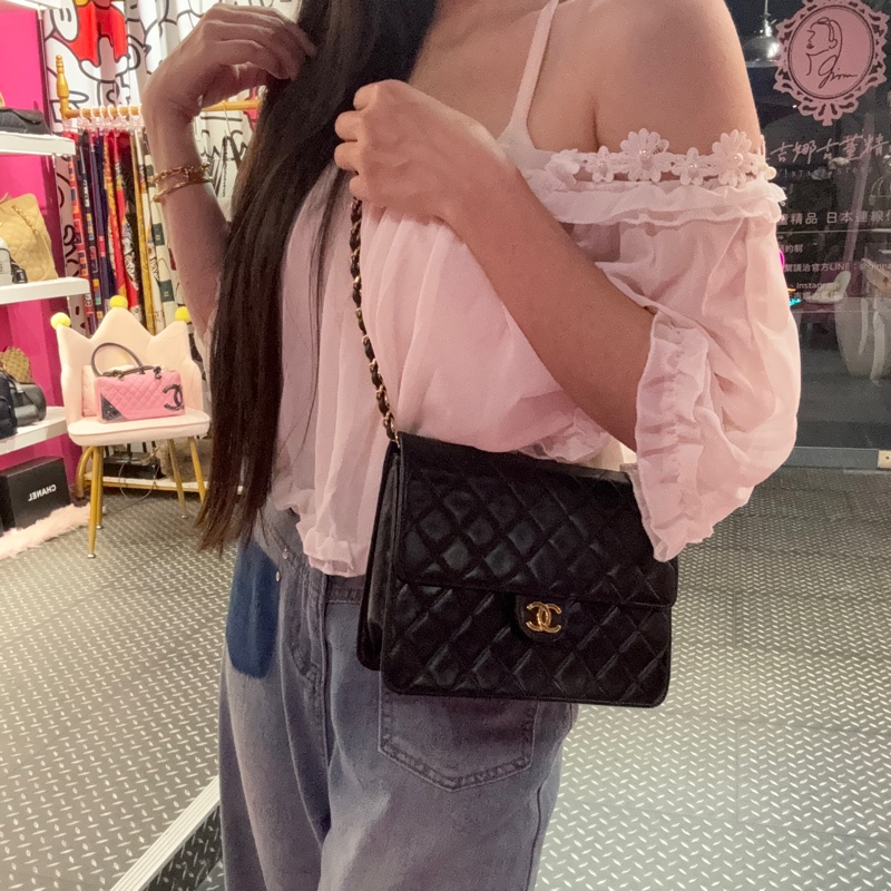 Chanel 平面羊方胖包/王吉娜古董精品-0