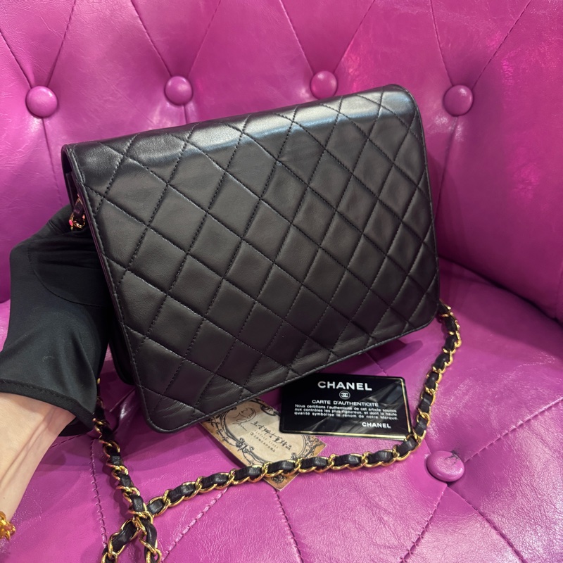 Chanel 平面羊方胖包/王吉娜古董精品-3