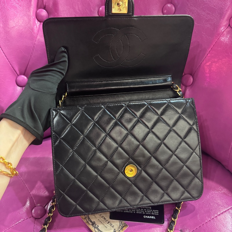 Chanel 平面羊方胖包/王吉娜古董精品-6
