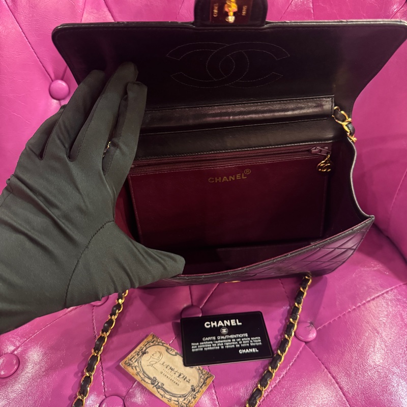 Chanel 平面羊方胖包/王吉娜古董精品-8