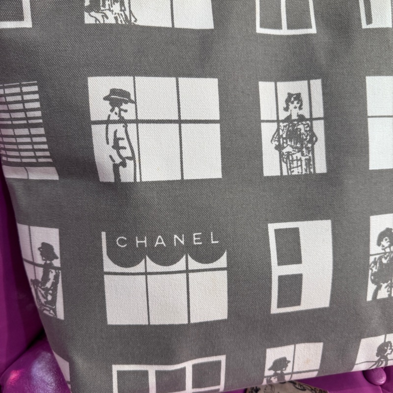 Chanel vintage 窗戶可可女士帆布包/王吉娜古董精品-2