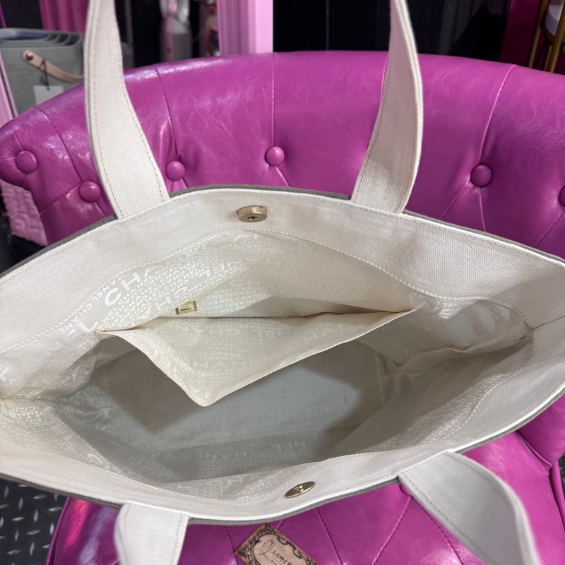 Chanel vintage 窗戶可可女士帆布包/王吉娜古董精品-9