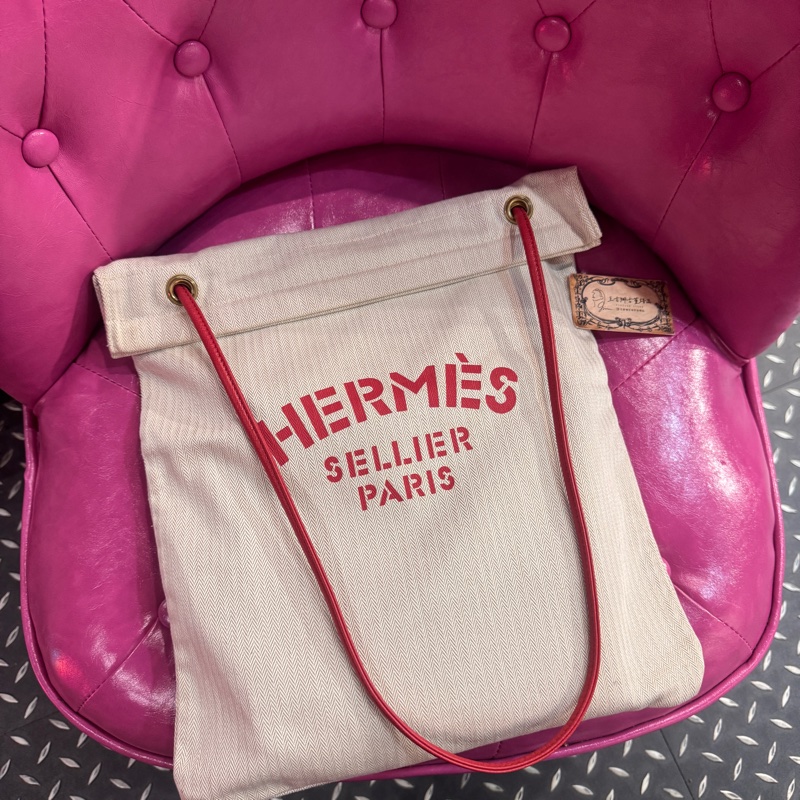 Hermes 帆布包/斜背包/王吉娜古董精品-1